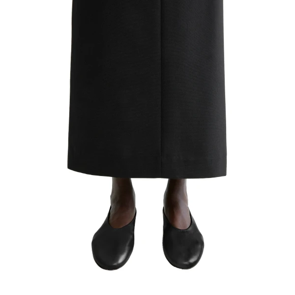 Slip nappa ballerinas in Black - Image 2