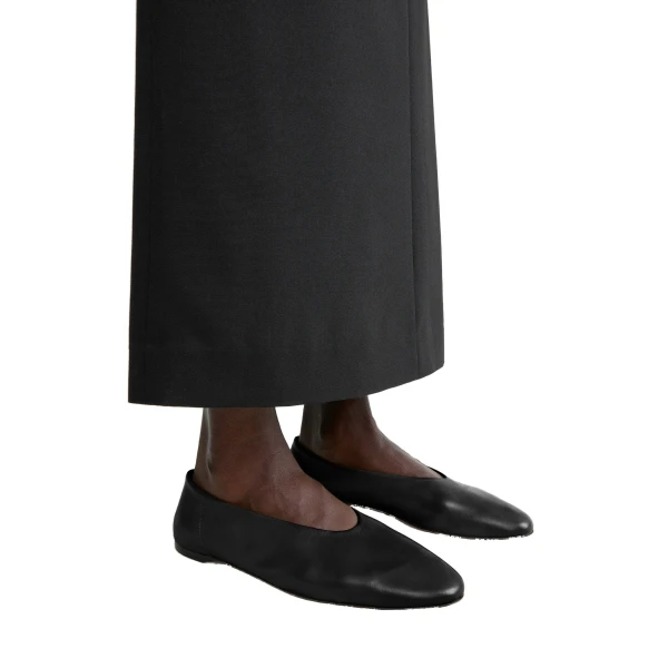 Slip nappa ballerinas in Black - Image 3