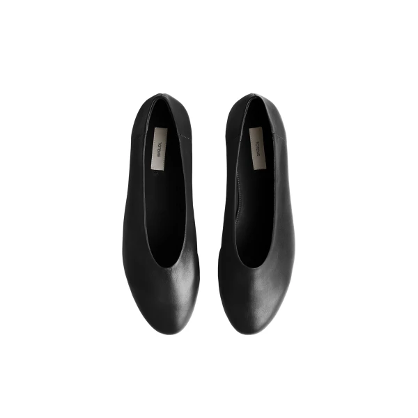 Slip nappa ballerinas in Black - Image 5