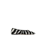 Toteme Slip pony hair ballerinas in Zebra