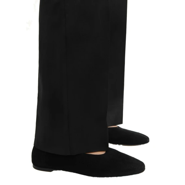 Slip suede ballerinas in Black - Image 3