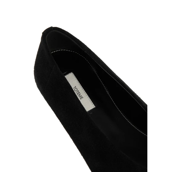 Slip suede ballerinas in Black - Image 5