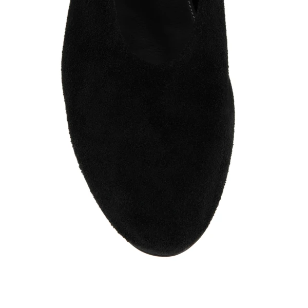 Slip suede ballerinas in Black - Image 6