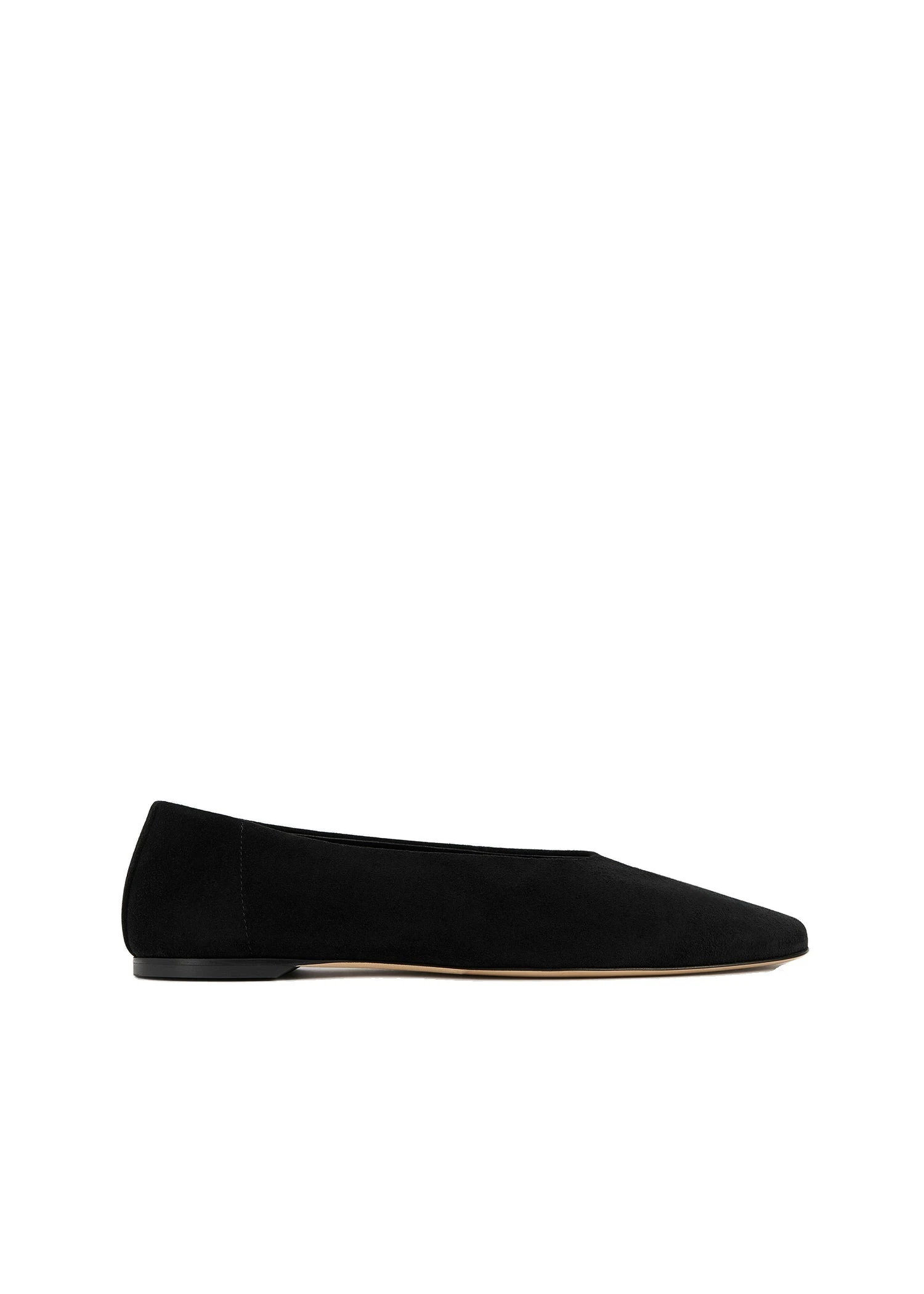 Slip suede ballerinas in Black