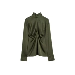 Toteme Slouch blouse in Dark green