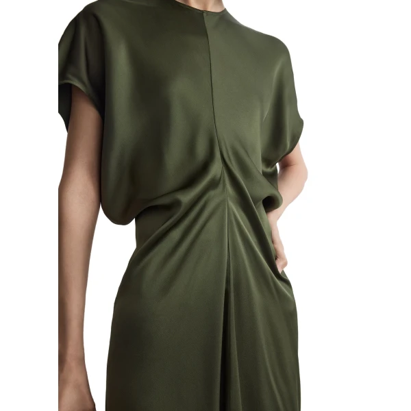 Toteme Slouch waist dress in Dark green, view 5