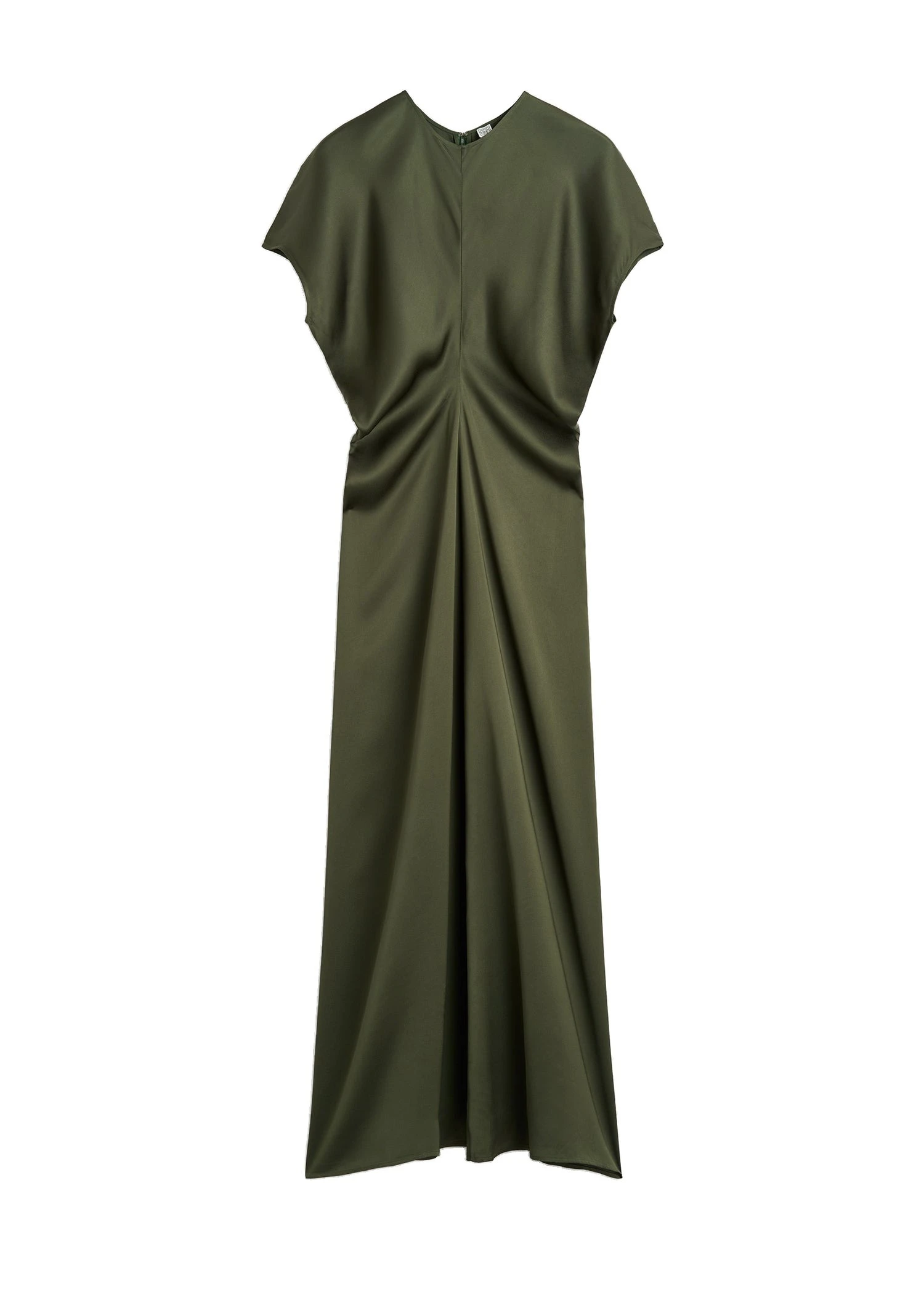 Toteme-Slouch-waist-dress-in-Dark-green-white Toteme Slouch waist dress in Dark green