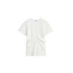 Toteme Slouch waist jersey top in White