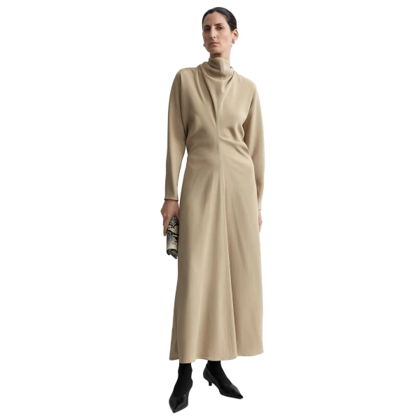 Toteme Slouch waist scarf dress in Fawn, view 2