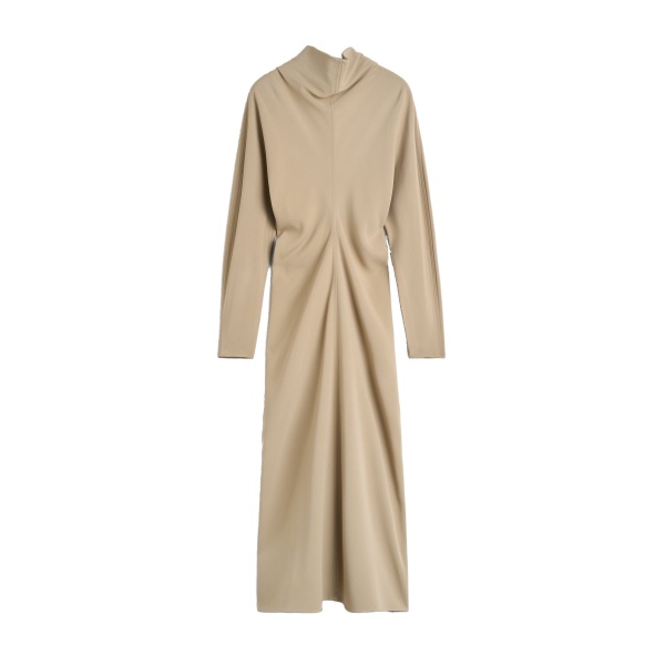Toteme Slouch waist scarf dress in Fawn