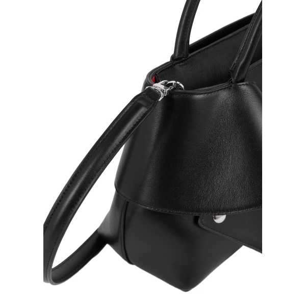Small Mercer leather tote in Black / Red - Image 6