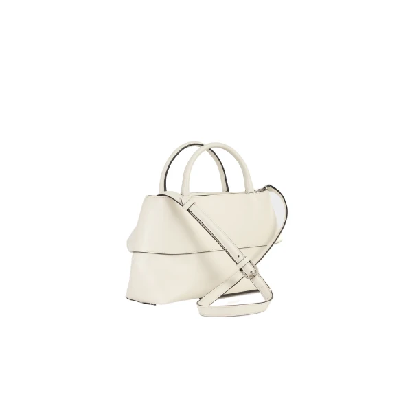 Small Mercer leather tote in Stone / Red - Image 4