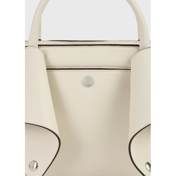 Small Mercer leather tote in Stone / Red - Image 5
