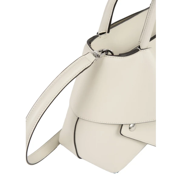 Small Mercer leather tote in Stone / Red - Image 6
