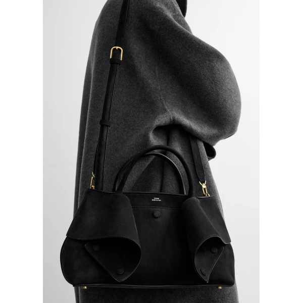 Small Mercer nubuck tote in Black - Image 3