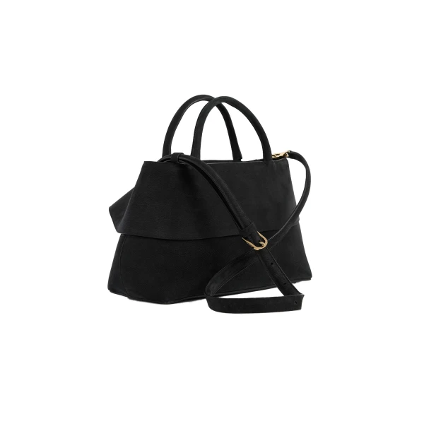 Small Mercer nubuck tote in Black - Image 4