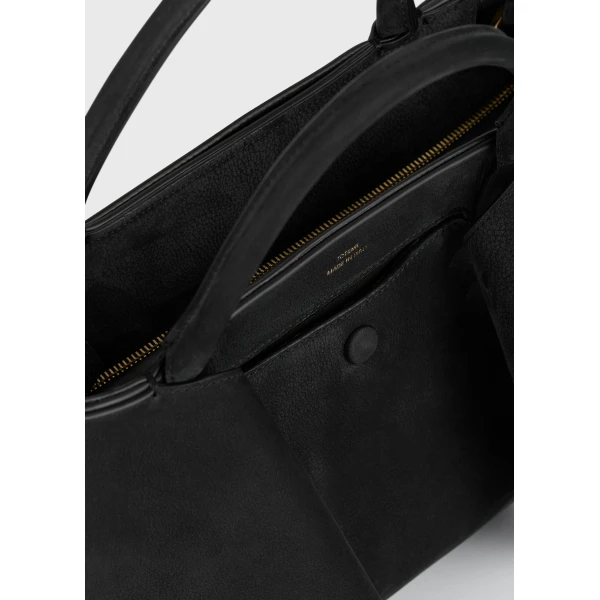 Small Mercer nubuck tote in Black - Image 6