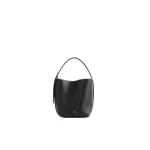 Toteme Small belted grained-leather tote in Black