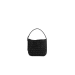 Toteme Small belted paper raffia tote in Black