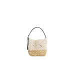 Toteme Small belted paper raffia tote in Ecru / Vanilla