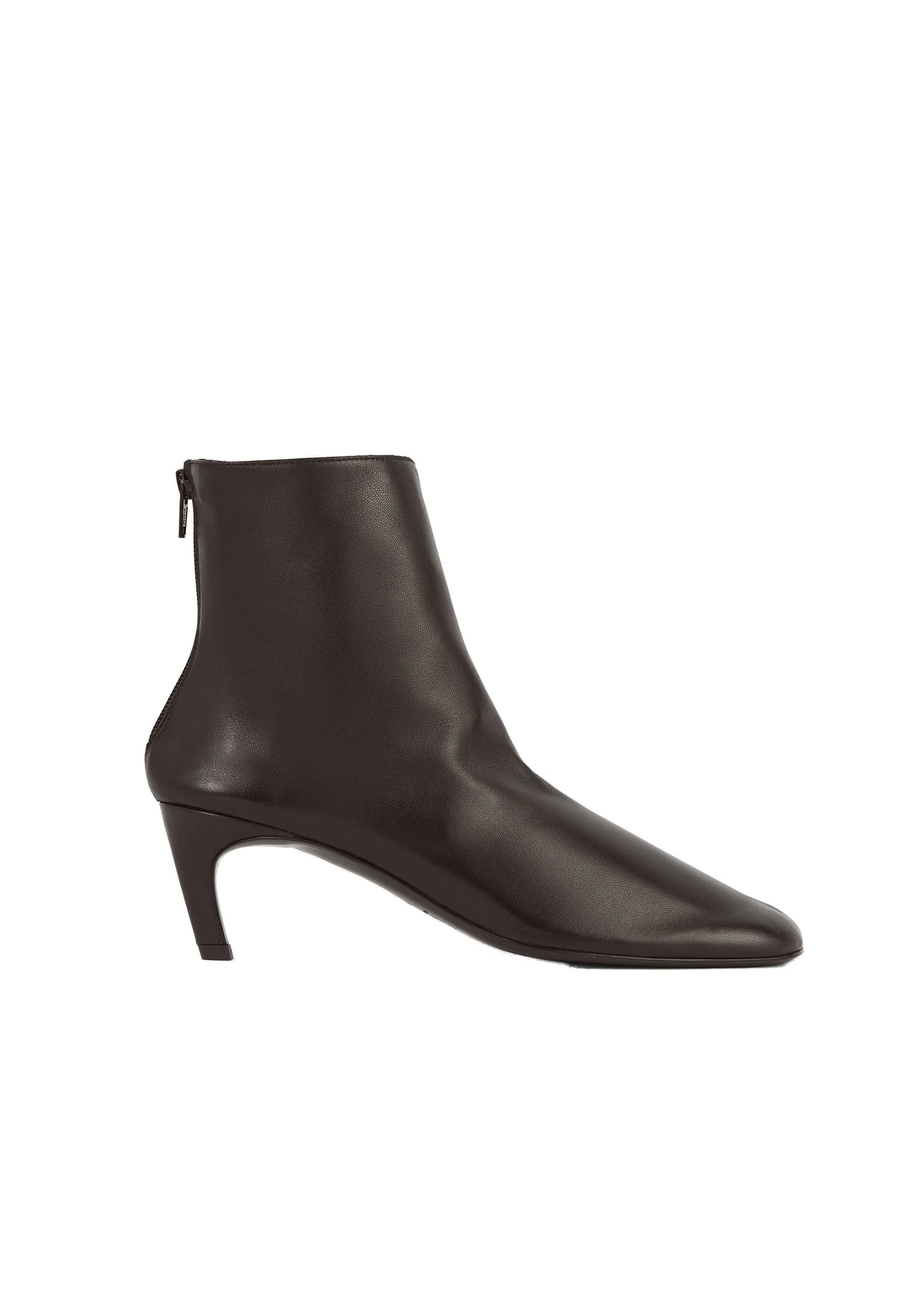 Soft nappa ankle boots in Bark