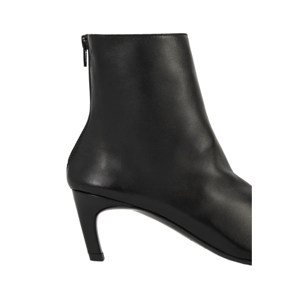 Soft nappa ankle boots in Black - Image 5