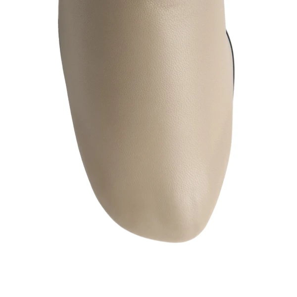 Soft nappa ankle boots in Chai - Image 6