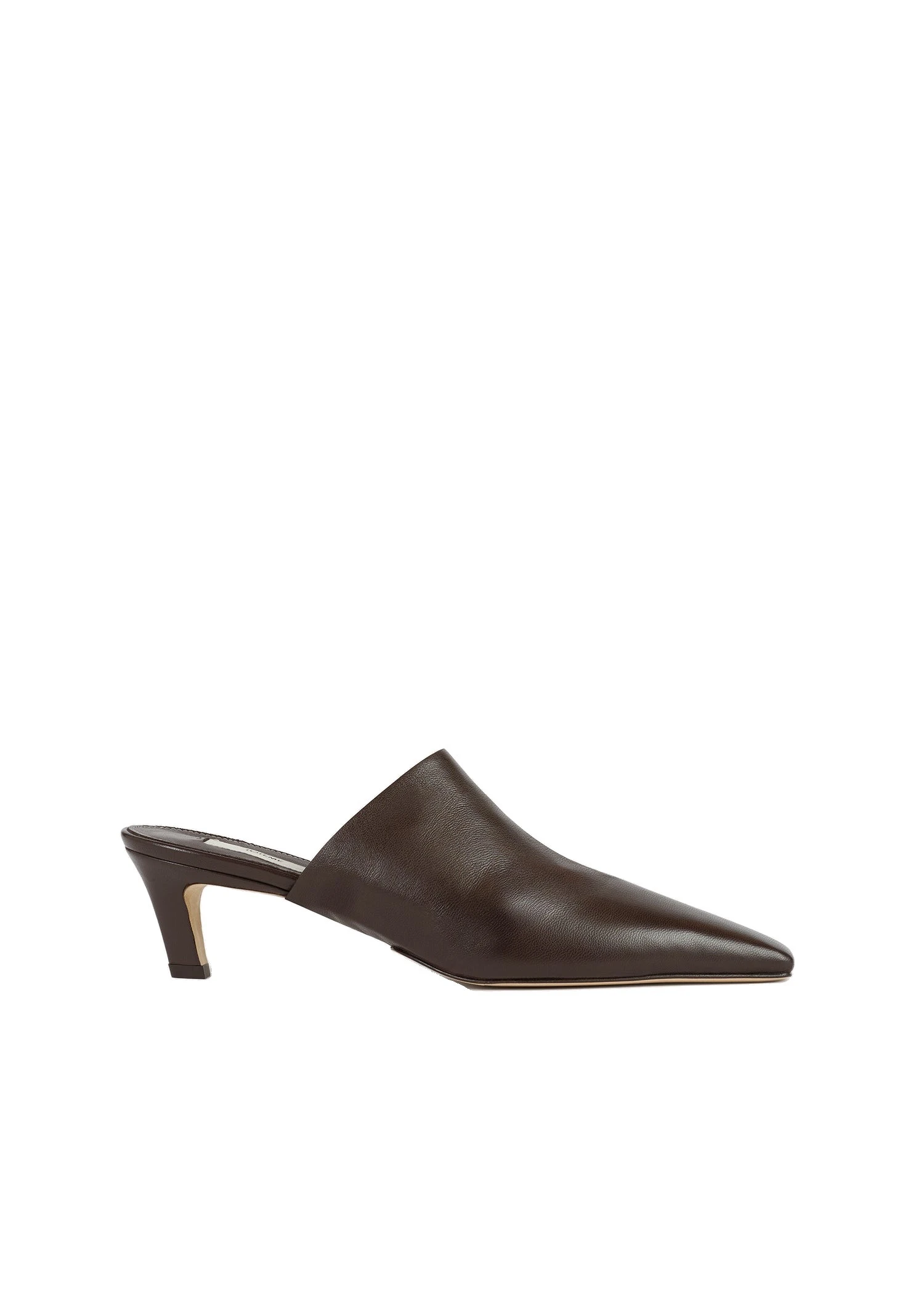 Soft nappa mules in Bark