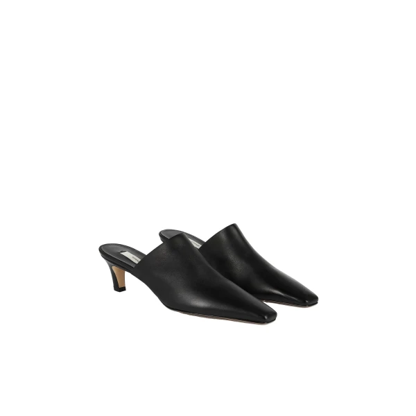 Soft nappa mules in Black - Image 4