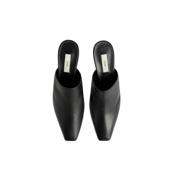 Soft nappa mules in Black - Image 5