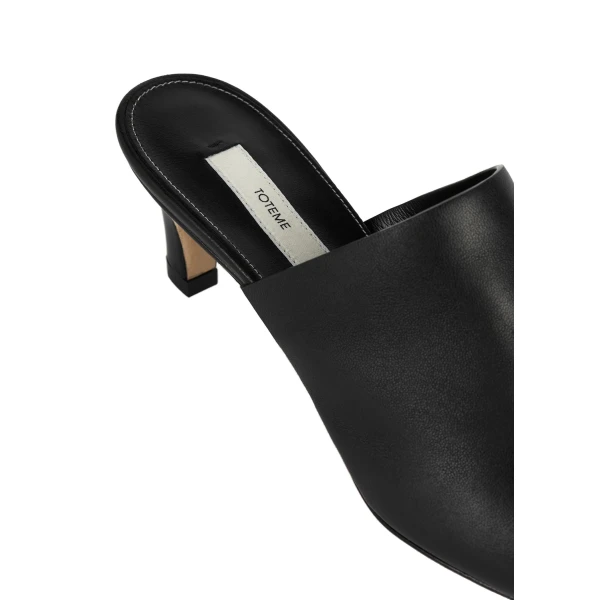 Soft nappa mules in Black - Image 6