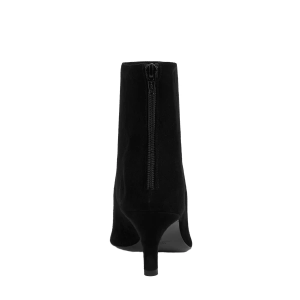 Soft suede ankle boots in Black - Image 5