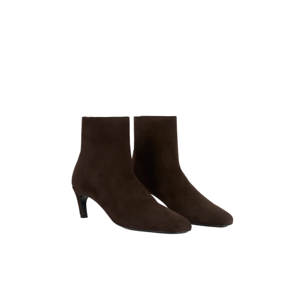 Soft suede ankle boots in Brown - Image 4