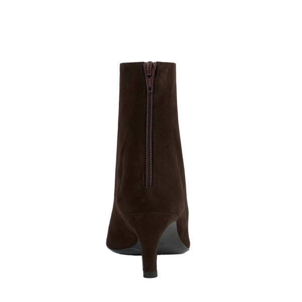 Soft suede ankle boots in Brown - Image 5