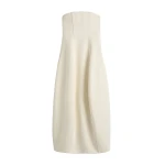 Toteme Strapless balloon dress in Ecru