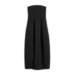 Toteme Strapless balloon dress in Washed black