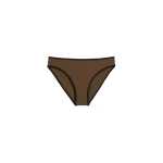 Toteme Stripe edge bikini bottoms in Walnut