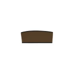 Toteme Stripe edge strapless bikini top in Walnut