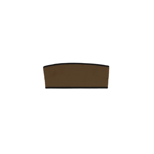 Stripe edge strapless bikini top in Walnut