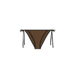 Toteme Stripe tie bikini bottoms in Walnut