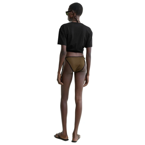 Toteme Stripe tie bikini bottoms in Walnut, view 4