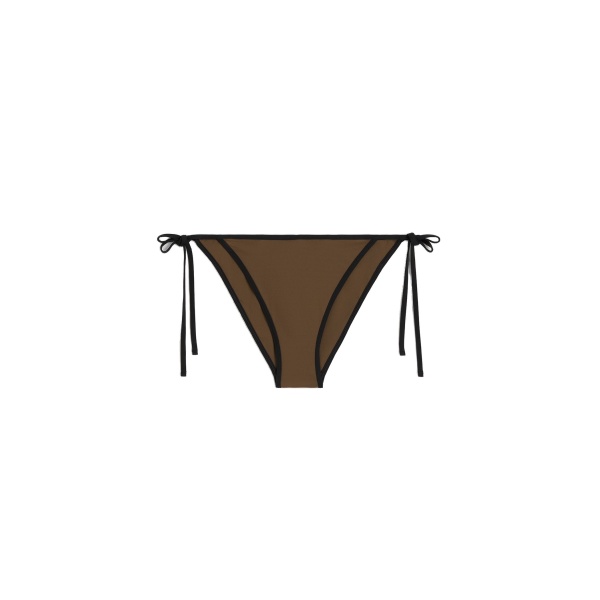 Toteme Stripe tie bikini bottoms in Walnut