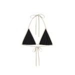 Toteme Stripe tie bikini top in Black
