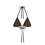 Toteme Stripe tie bikini top in Walnut