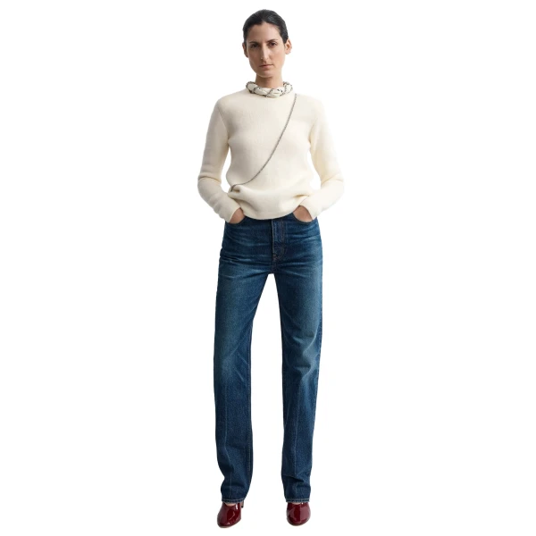 Toteme Structured crew knit in Ecru, view 2