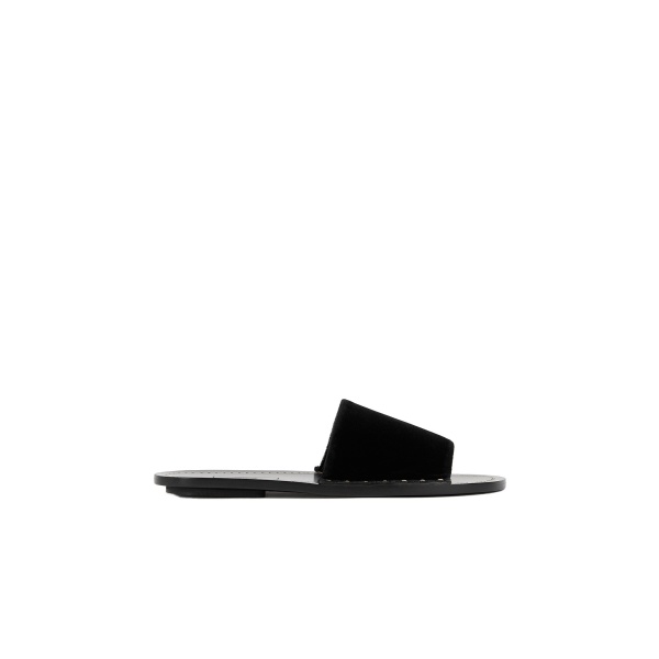 Toteme Studded velvet slides in Black