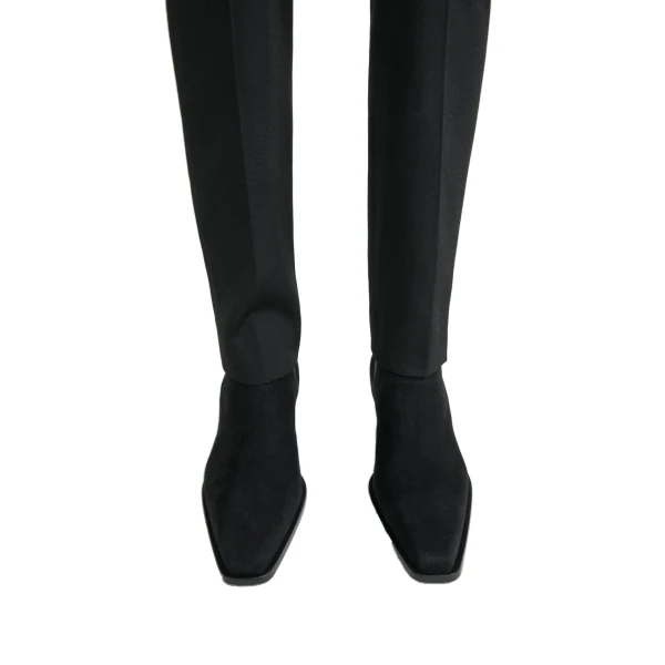 Suede city boots in Black suede - Image 2