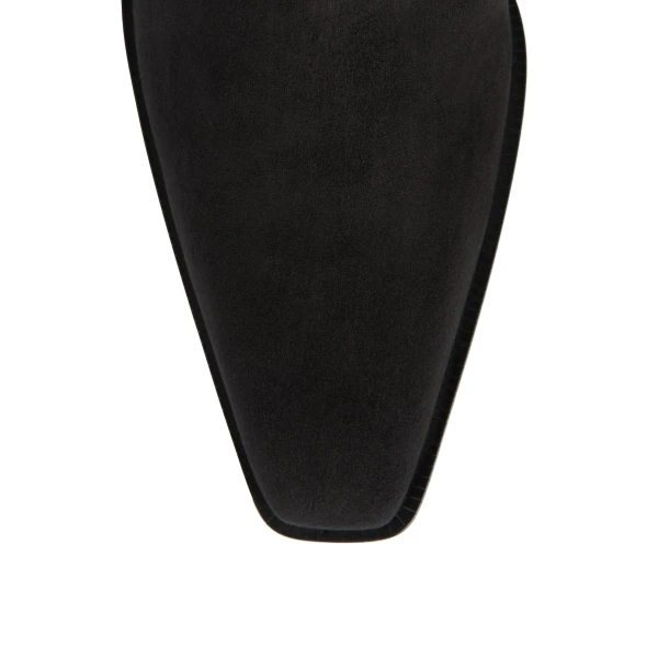 Suede city boots in Black suede - Image 6