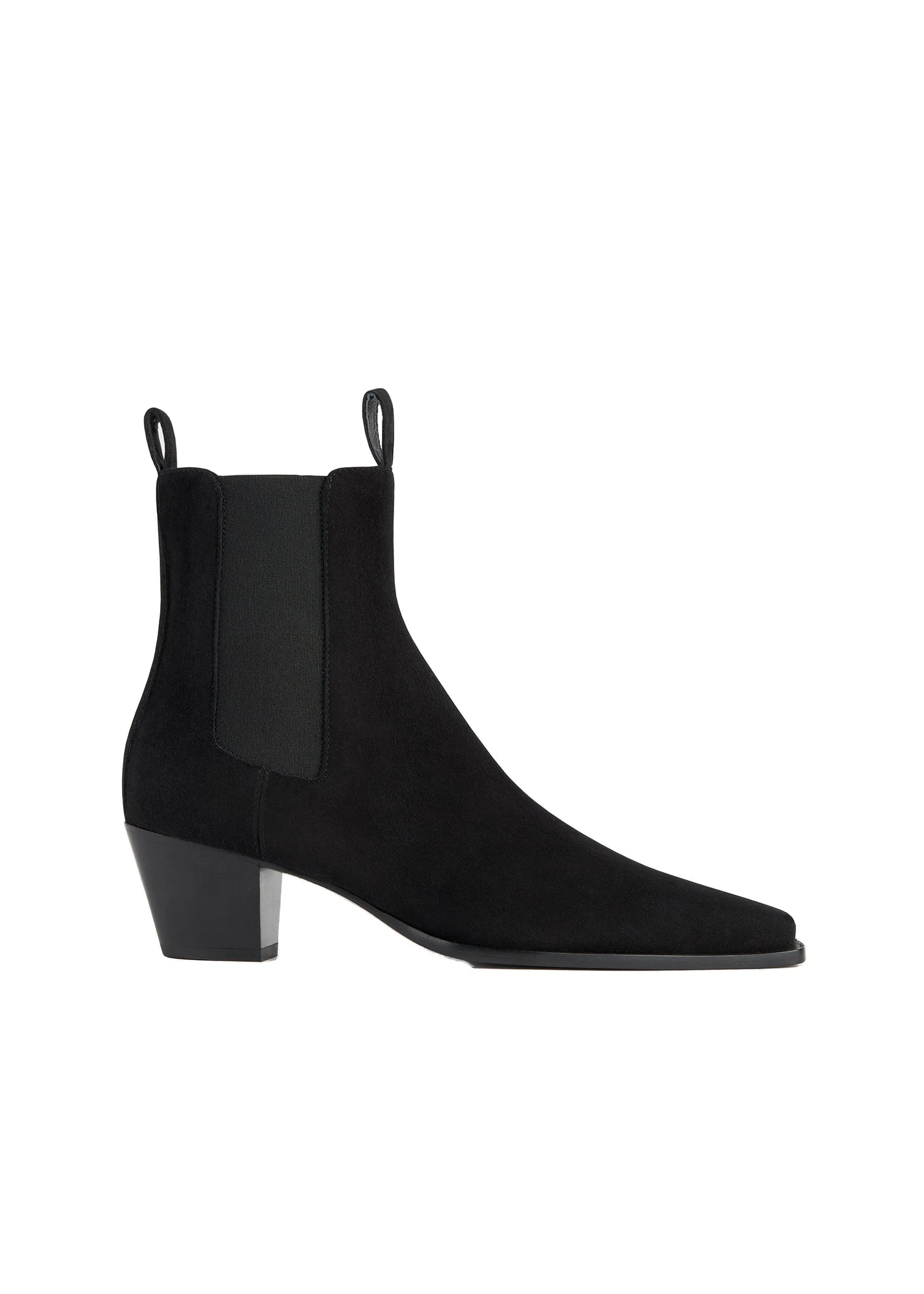 Suede city boots in Black suede