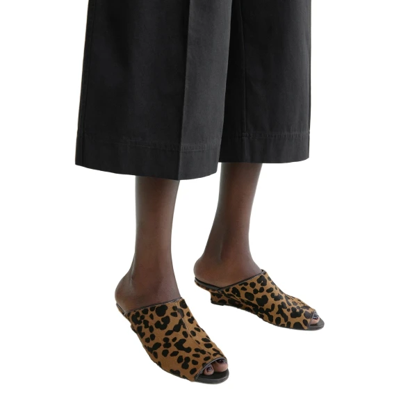 Summer pony hair mules in Leopard - Image 3